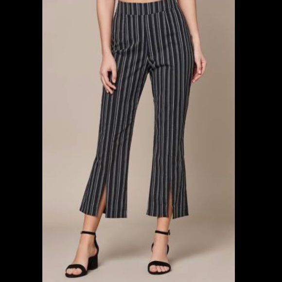 NWT Pacsun Striped Flare Crop Pants - Picture 1 of 6